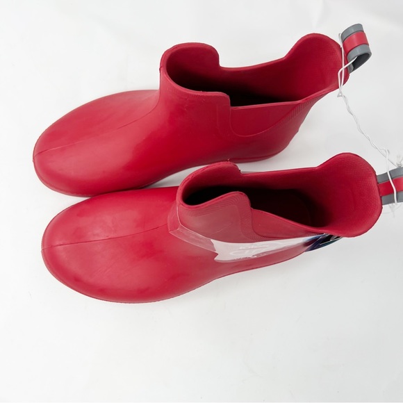 😻NWT Totes Cirrus Waterproof Ankle Rain Boots Red - Picture 3 of 8